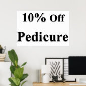 Salon Kapperszaak Posters 10% Korting Pedicure Zwa (Thuiskantoor)
