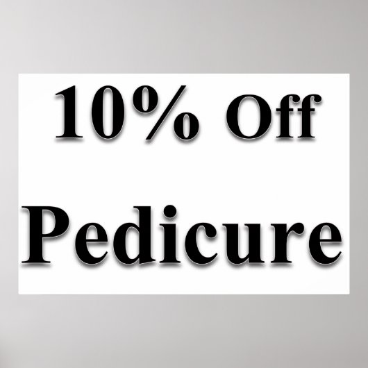 Salon Kapperszaak Posters 10% Korting Pedicure Zwa (Voorkant)
