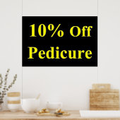 Salon Kapperszaak Posters 10% Korting Pedicure Zwa (Keuken)