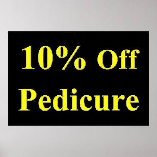 Salon Kapperszaak Posters 10% Korting Pedicure Zwa (Voorkant)