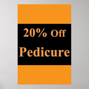 Salon Kapperszaak Posters 20% Korting Pedicure
