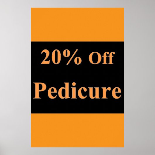 Salon Kapperszaak Posters 20% Korting Pedicure (Voorkant)
