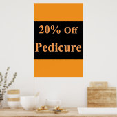 Salon Kapperszaak Posters 20% Korting Pedicure (Keuken)