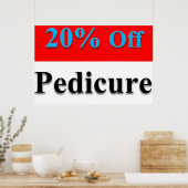 Salon Kapperszaak Posters 20% Korting Pedicure Bla (Keuken)