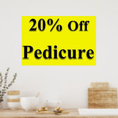 Salon Kapperszaak Posters 20% Korting Pedicure Gee (Keuken)