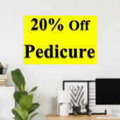 Salon Kapperszaak Posters 20% Korting Pedicure Gee (Thuiskantoor)