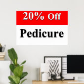 Salon Kapperszaak Posters 20% Korting Pedicure Roo (Thuiskantoor)