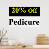 Salon Kapperszaak Posters 20% Korting Pedicure Zwa (Keuken)