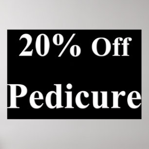 Salon Kapperszaak Posters 20% Korting Pedicure Zwa