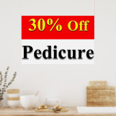 Salon Kapperszaak Posters 30% Korting Pedicure Roo (Keuken)