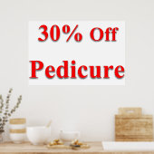 Salon Kapperszaak Posters 30% Korting Pedicure Roo (Keuken)