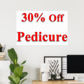 Salon Kapperszaak Posters 30% Korting Pedicure Roo (Thuiskantoor)