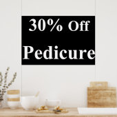 Salon Kapperszaak Posters 30% Korting Pedicure Zwa (Keuken)