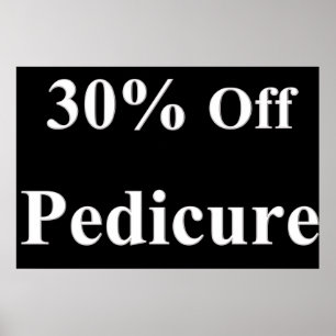 Salon Kapperszaak Posters 30% Korting Pedicure Zwa