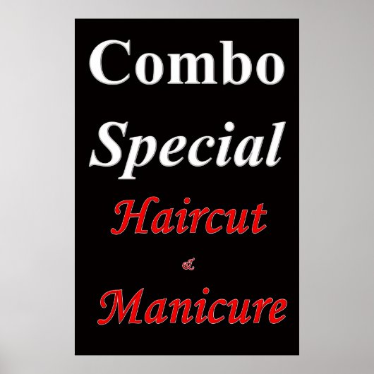 Salon Kapperszaak Posters Combo Knippen & Manicure (Voorkant)