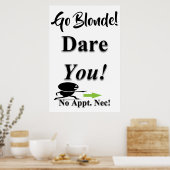 Salon Kapperszaak Posters Durven! Ga Blond (Keuken)