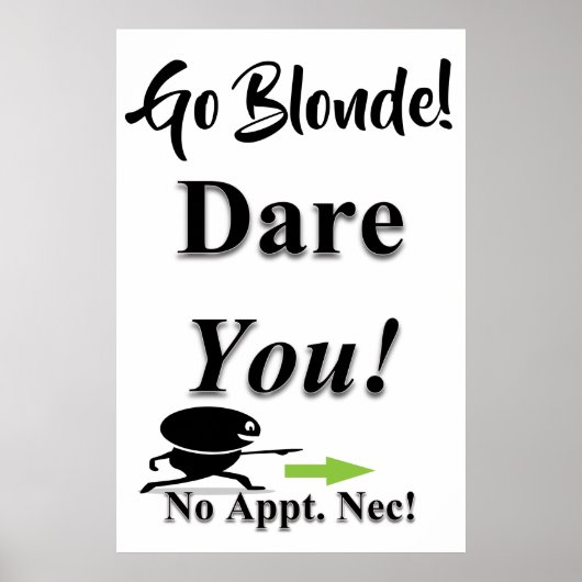 Salon Kapperszaak Posters Durven! Ga Blond (Voorkant)
