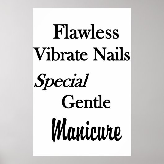 Salon Kapperszaak Posters Flawless Manicure Nagels (Voorkant)