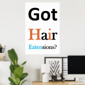 Salon Kapperszaak Posters Haar Extensions? (Thuiskantoor)