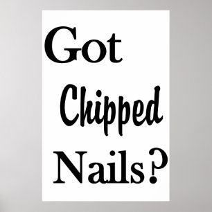 Salon Kapperszaak Posters Hebben Beschadigde Nagel