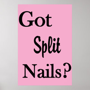 Salon Kapperszaak Posters Hebt u gespleten nagels?