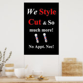 Salon Kapperszaak Posters Knip Stijl Kapper (Keuken)