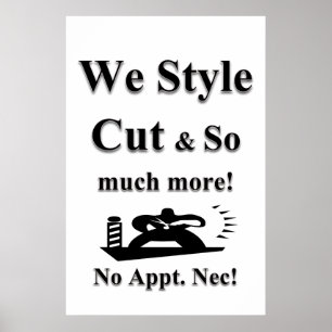 Salon Kapperszaak Posters Knip & Style Kapsel