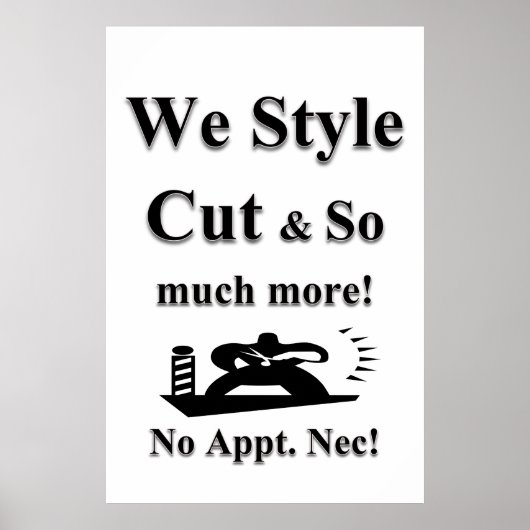Salon Kapperszaak Posters Knip & Style Kapsel (Voorkant)