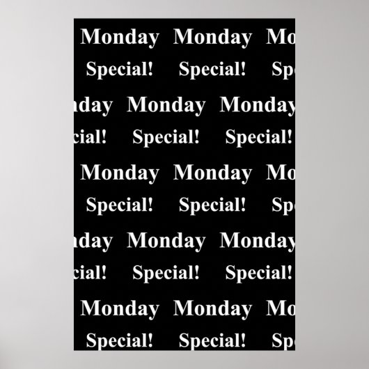 Salon Kapperszaak Posters Maandag Special (Voorkant)