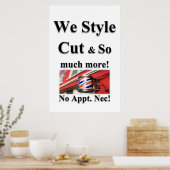 Salon Kapperszaak Posters Mannen Kapsel (Keuken)