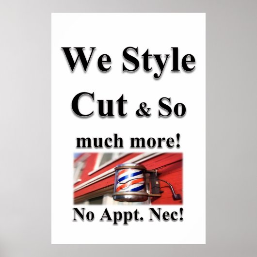 Salon Kapperszaak Posters Mannen Kapsel (Voorkant)