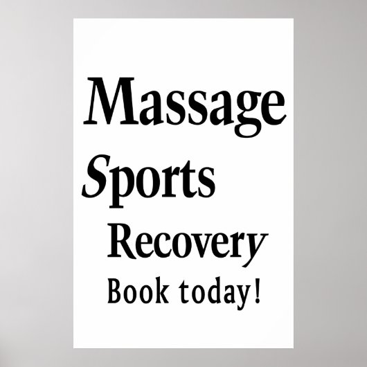 Salon Kapperszaak Posters Massage Sport (Voorkant)