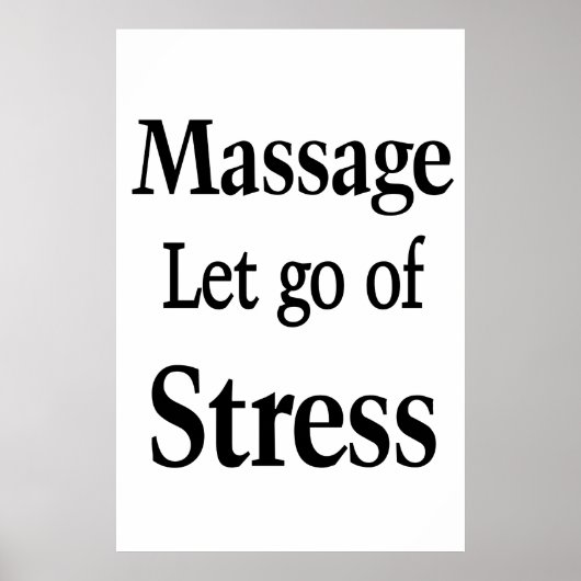 Salon Kapperszaak Posters Massage Stress (Voorkant)