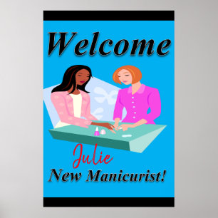 Salon Kapperszaak Posters Nieuwe Manicure