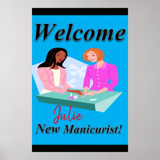 Salon Kapperszaak Posters Nieuwe Manicure (Voorkant)