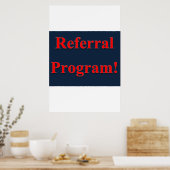 Salon Kapperszaak Posters Referral Programma (Keuken)