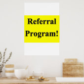 Salon Kapperszaak Posters Referral Programma (Keuken)
