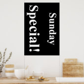 Salon Kapperszaak Posters Zondag Special (Keuken)