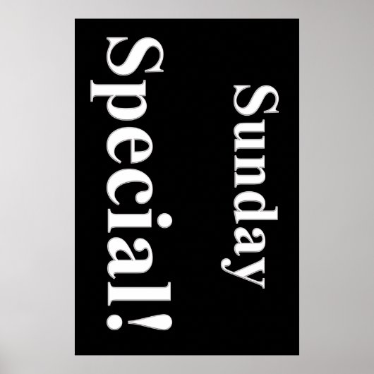 Salon Kapperszaak Posters Zondag Special (Voorkant)