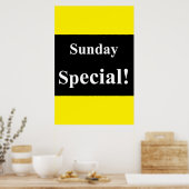 Salon Kapperszaak Posters Zondag Special (Keuken)
