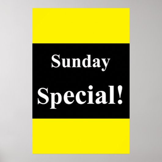 Salon Kapperszaak Posters Zondag Special (Voorkant)