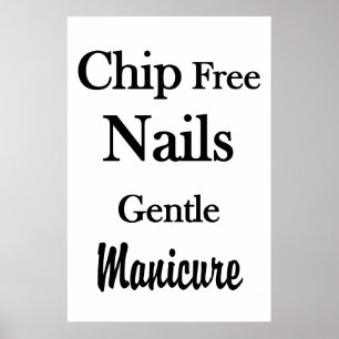 Salon Kapsalon Poster Manicure Chip Vrije Nagels?