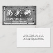 Salon kapsel stijlen | Bakstenen wandlampen Visitekaartje (Voorkant / Achterkant)