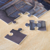  salon kerstboom open haard legpuzzel (Zijkant)