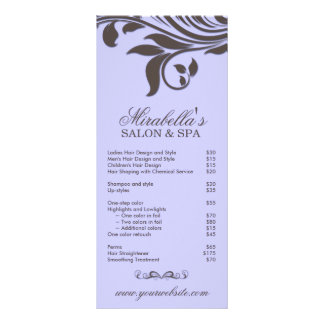Salon Lavender Leaf Floral Paars Brown Reclamekaart