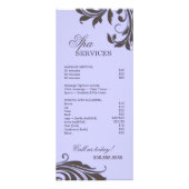 Salon Lavender Leaf Floral Paars Brown Reclamekaart (Achterkant)