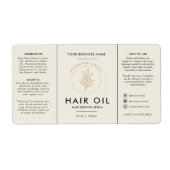 Salon Logo Haarolie Druppelfles Etiket (Voorkant)