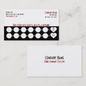 Salon Loyalty Visitekaartje Punch Card (Voorkant / Achterkant)