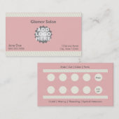 Salon Loyalty Visitekaartje Punch Card (Voorkant / Achterkant)