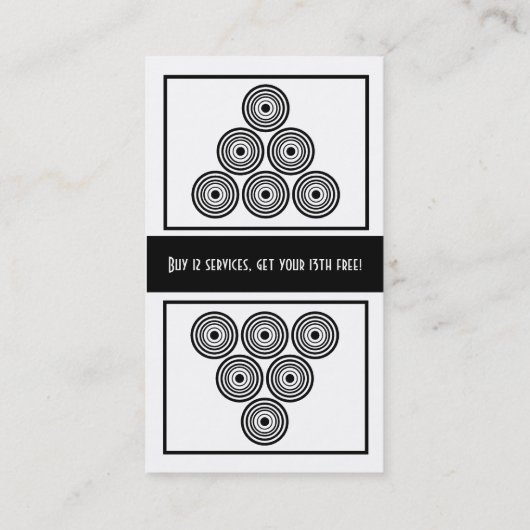 Salon Loyalty Visitekaartje Punch Card (Achterkant)